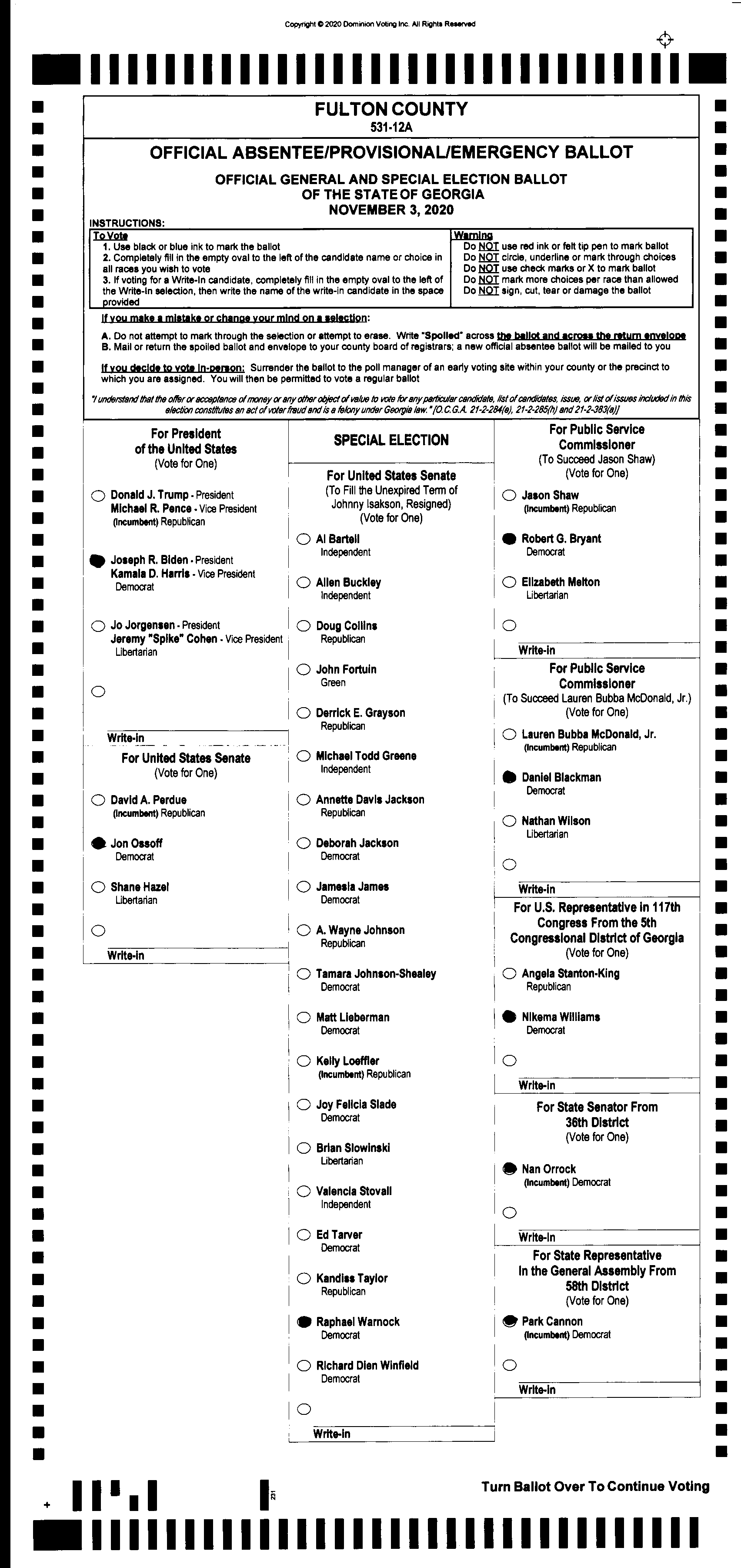 Doubled Ballot